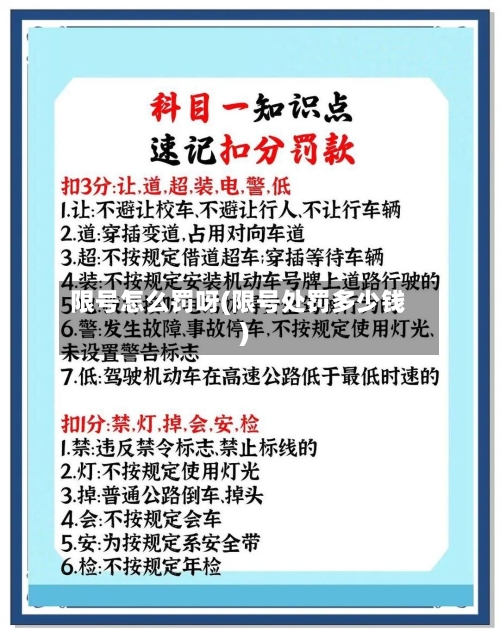 限号怎么罚呀(限号处罚多少钱)-第2张图片