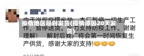 疫情地区延时发货(疫情原因20天发货)