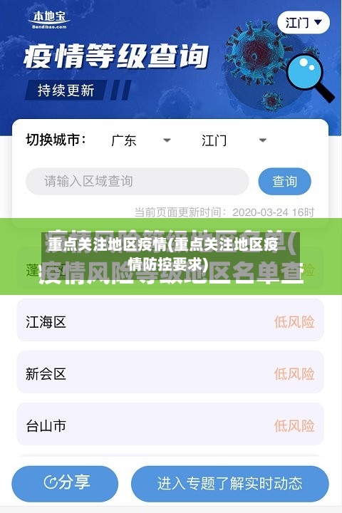 重点关注地区疫情(重点关注地区疫情防控要求)
